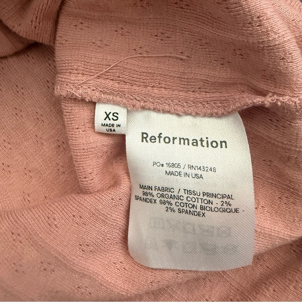 Reformation Jeans pointelle mauve stretch dress size XS - Picture 7 of 9